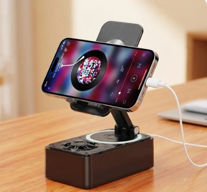 Stand Speaker 024 3-in-1 Bluetooth Speaker, Power Bank & Phone Holder Ultimate Desk Gadget BD HO