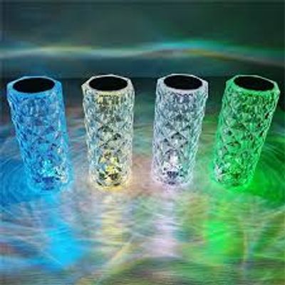 Rose Diamond Table Lamp For Home Decoration with Speaker HO