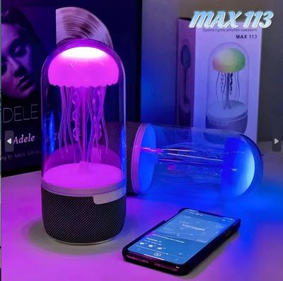 Max 113 Jellyfish Speaker with Colorful Octopus Lights. MAX-113 Smart Light Color Speaker Sound HO Premium